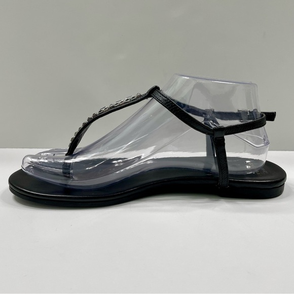 Cole Haan Grand Os Black Tstrap Sandals Size 7.5 - Picture 9 of 13